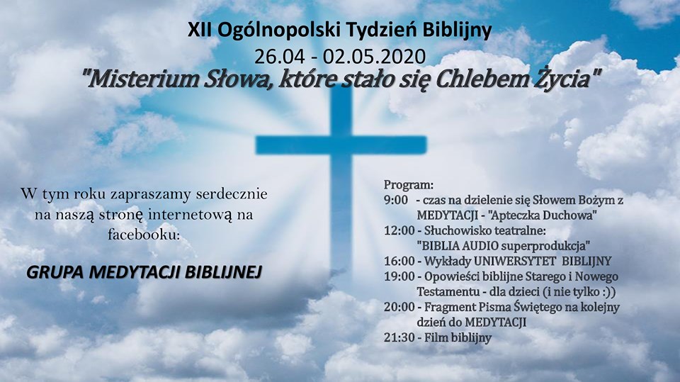 XII Ogólnopolski Tydzień Biblijny!